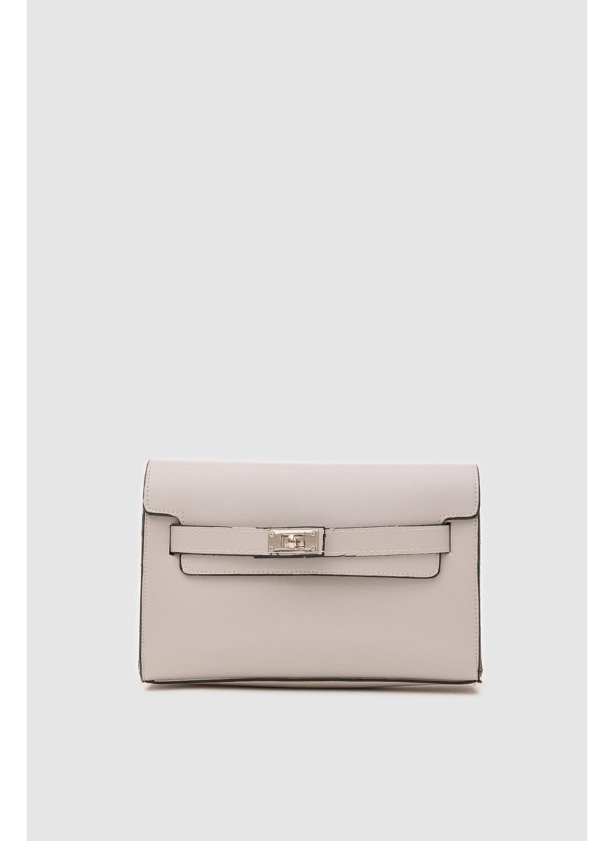 Shule Bags حقيبة كلاتش رمادية قابلة للقفل كيللي  - Image 1