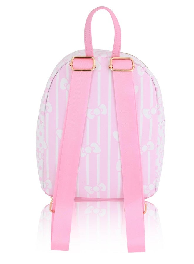 Fast Forward Sanrio Hello Kitty Backpack for Women | Hello Kitty Woman Purse | PU Leather Hello Kitty Mini Backpack Purse | Pink Hello Kitty Bag Cute Backpack with Keychain Zipper | Hello Kitty Accessories Adults - Image 3