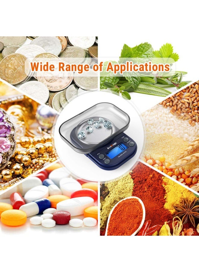 AccuWeight ميزان رقمي دقيق AccuWeight مع 300غ001غ ميزان قهوة صغير محمول بدقة عالية ميزان مجوهرات مع وظيفة الوزن الصافي والمعايرة لميزان الطعام في المطبخ - Image 5
