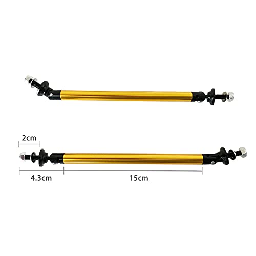MOTLTECH Splitter Rods,150mm Adjustable Front Bumper Lip Splitter Strut Rod Tie Support Bars,Gold 2pcs - Image 3