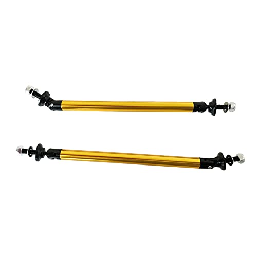 MOTLTECH Splitter Rods,150mm Adjustable Front Bumper Lip Splitter Strut Rod Tie Support Bars,Gold 2pcs - Image 1