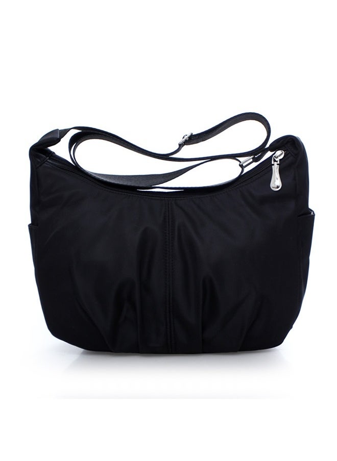 yongsheng Fashion Waterproof Single Shoulder Bag Black，Crossbody Bags Lightweight Shoulder Bag Casual Work Travel Handbags Trendy with Adjustable Quilted Strap  - Image 1