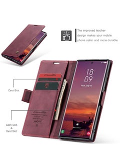 Phone Case Luxury PU Leather Design 013 Flip Cover Card Slot Holder Cover For Samsung Galaxy S25 Ultra  (Red) - pzsku/Z5F78477EA740C84B3E1AZ/45/_/1738221451/8b3c4cd3-5966-4d5e-a150-910f87660e0e