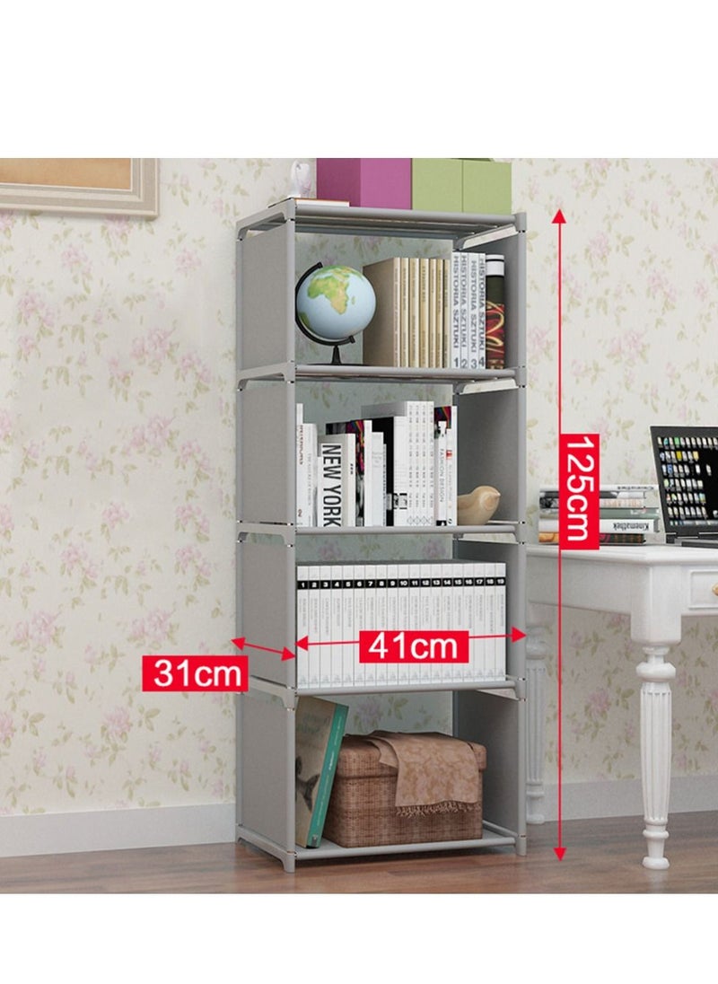 XiuWoo - 4-Layer Storage Rack Magazine Bookcase Display Organizer Shelves shelf - Image 1