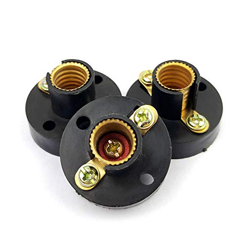 Chneeu 10 Pcs Mini Plastic Light Bulb Base Lamp Holder for DIY Crafts, Physics Experiments - Screw Type Bulb Socket (Black) - Image 5