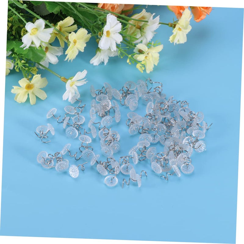 100pcs Clear Plastic Traceless Twisted Nails for Upholstery Bedskirt and Slipcover Secure Fastening - Image 5