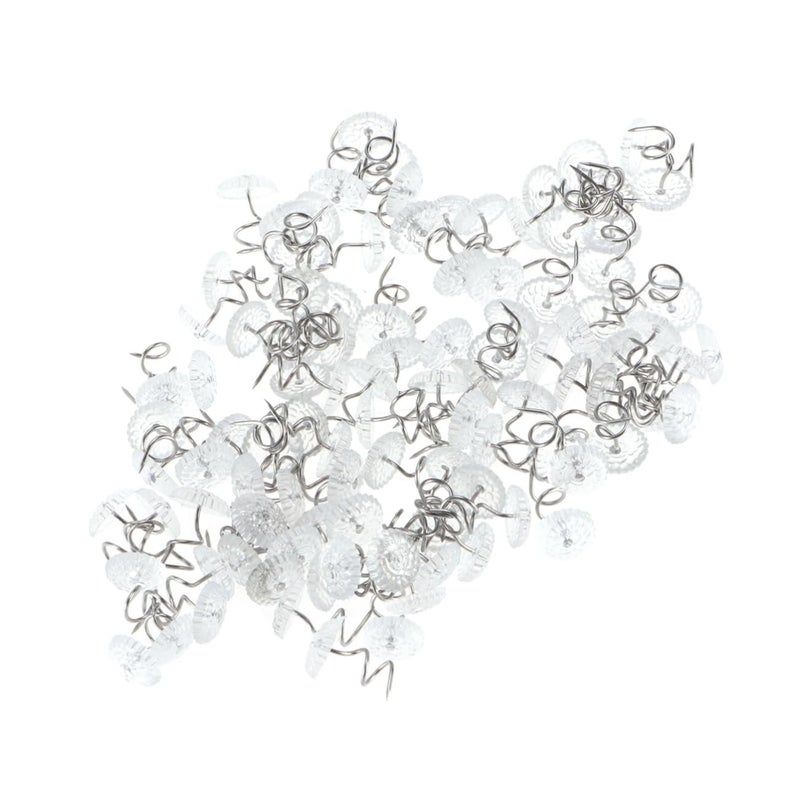 100pcs Clear Plastic Traceless Twisted Nails for Upholstery Bedskirt and Slipcover Secure Fastening - Image 2