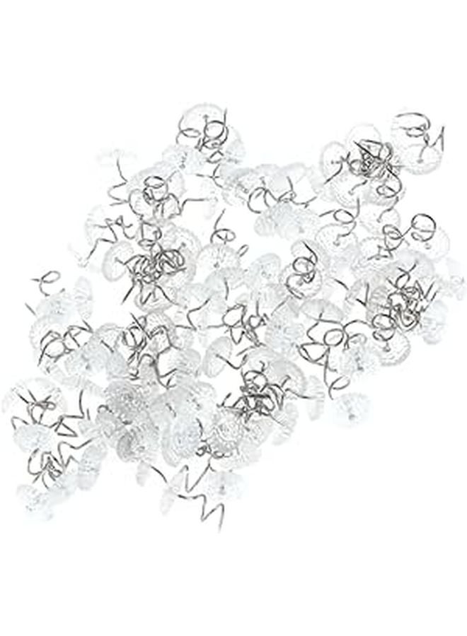 100pcs Clear Plastic Traceless Twisted Nails for Upholstery Bedskirt and Slipcover Secure Fastening - Image 1