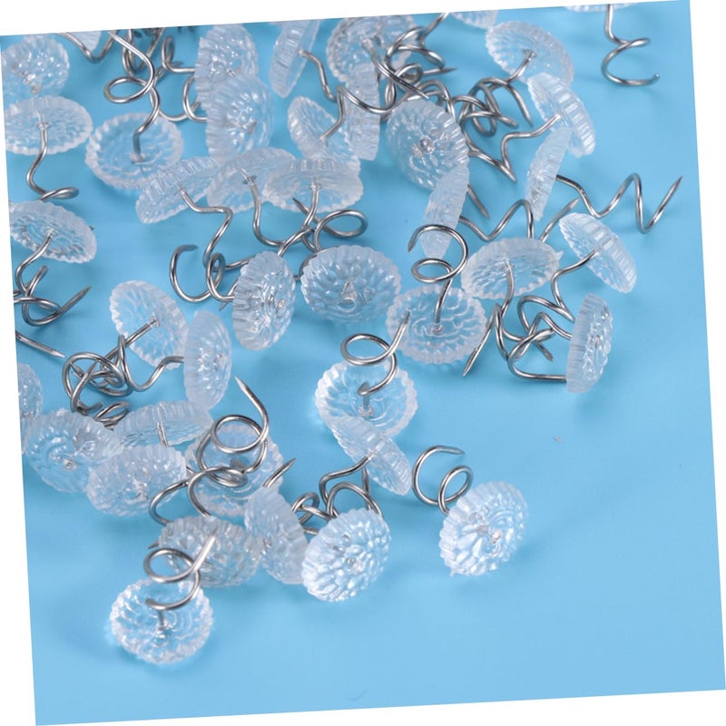 100pcs Clear Plastic Traceless Twisted Nails for Upholstery Bedskirt and Slipcover Secure Fastening - Image 4