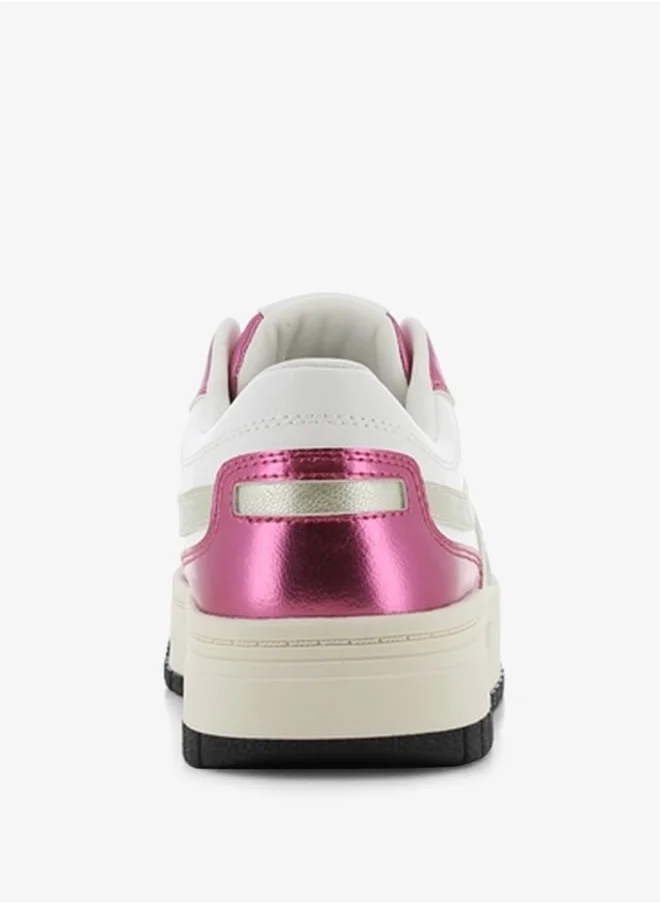 SJ Women's Panelled Lace-Up Low Top Sneakers