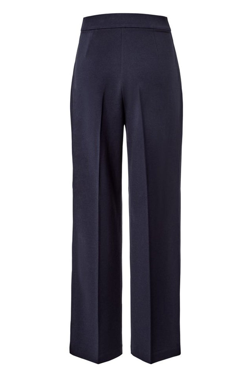 Tchibo Women Regular Fit Solid Trouser, Navy  - Image 3