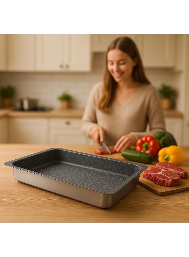 BS B&S Baking Pans 'GASTRONORM' 1/1 Size – Heavy-Duty Stainless Steel Trays - Image 1