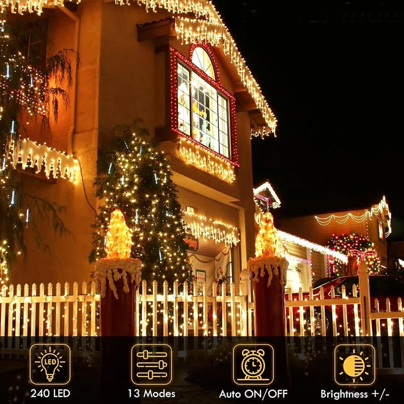 KAQ Connectable 240LED 88Ft String Lights, Christmas Lights Indoor Outdoor - Image 2