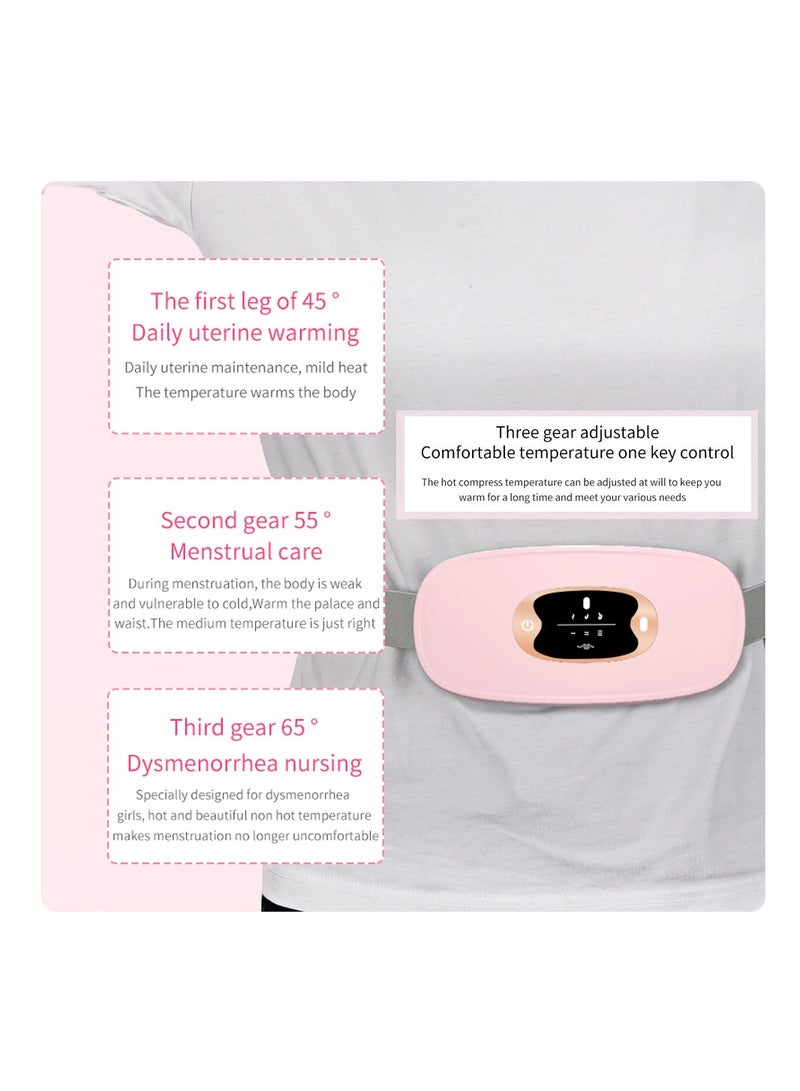 وسادة تسخين لاسلكية محمولة للتشنجات، حزام تسخين سريع مع 3 مستويات للحرارة و3 أوضاع للتدليك بالاهتزاز، آلة تخفيف آلام الفترة - Image 4