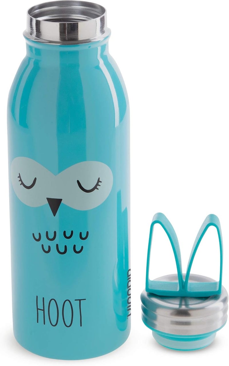 Aladdin Zoo Thermavac™ Stainless Steel Water Bottle 0.43L Owl - BPA-Free, Leakproof, Double Wall Vacuum Insulated - Image 4
