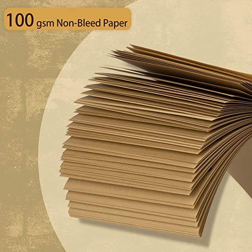 Billtigif A5 Refill Paper, Planner Inserts for A5 Binder Budget Planner Journals Notebook, 6 Ring Loose Leaf Lined Paper with Binder Dividers, 240 Pages (A5, Light Brown Paper) - Image 3