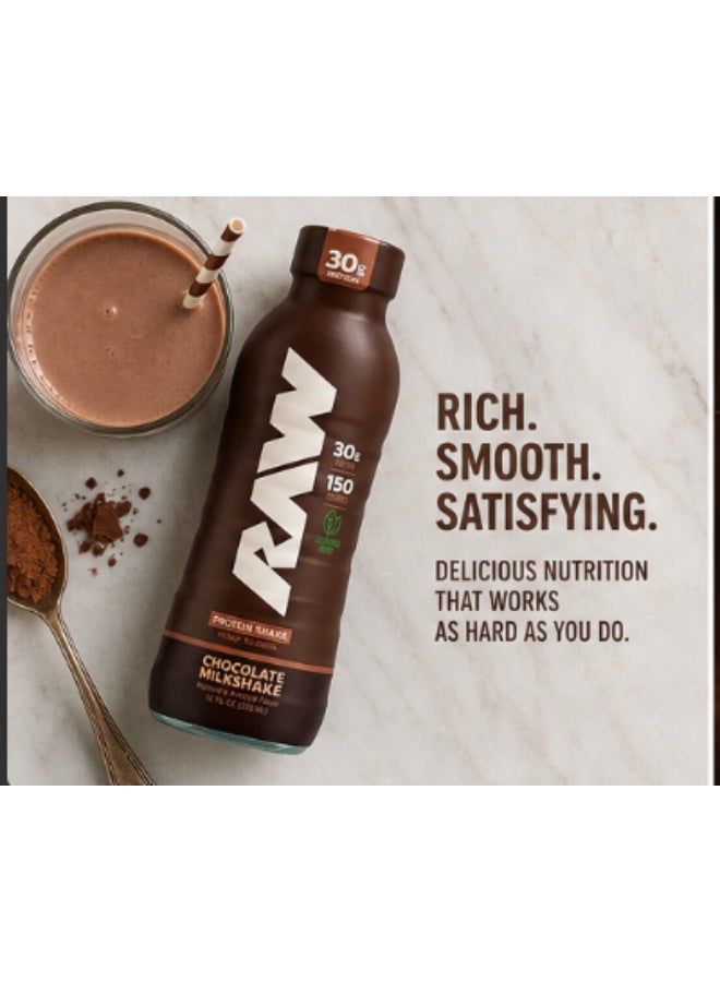 RAW Protein Shake – Chocolate Milkshake (355ml / 12 fl oz) | 30g Grass-Fed Whey Protein, 150 Calories | Ready-to-Drink High Protein Shake - Image 5