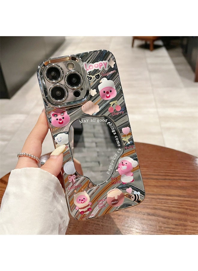 NIBEMINENT Wave Mirror Protection Case With Magsafe For iPhone 17 Pro, Honey Badger