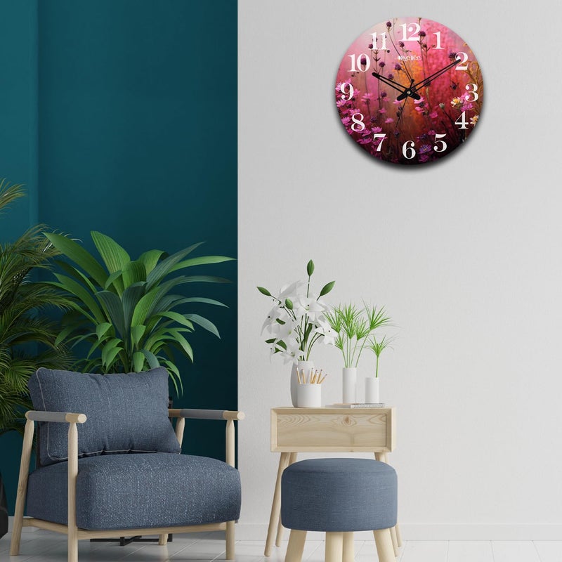 Olive Tree Olivetree Wooden Wall Clock 15" Silent Movement Decorative Latest Wall Clock Classic Clock Battery Operated Round Easy to Read for Home, Living Room,Office(Multi) - 2170  - Image 1