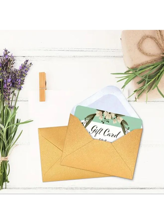 Golden Mini Envelopes 4x2 7 Inches Self Sealing Gift Card Holders Bulk Pack 50 - Image 5