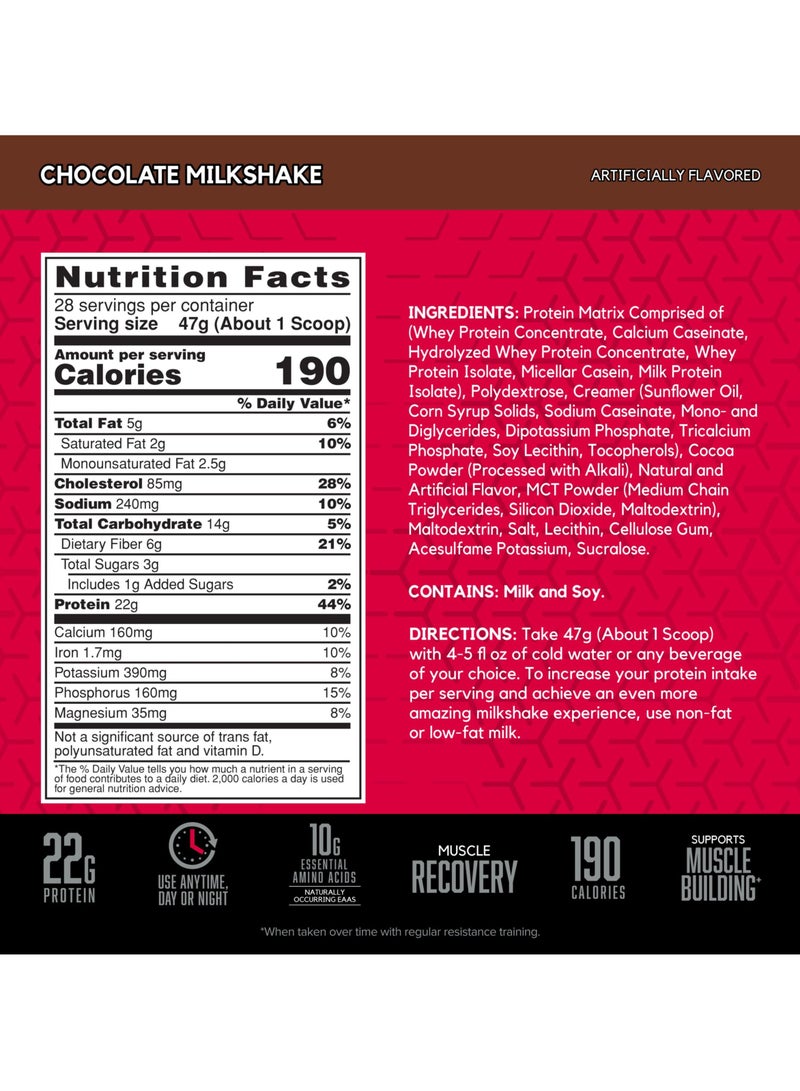 BSN Syntha-6 Ultra Premium Protein Matrix Chocolate Milkshake Flavor 2.91Lb - Image 2