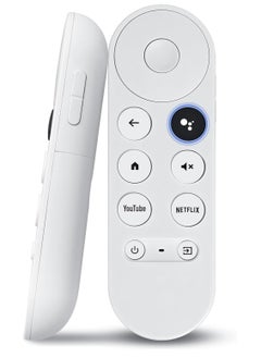 Replacement Voice Remote Control for Google Chromecast with Google TV HD/4K | Compatible with Chromecast 4K (Snow) & HD Streaming Media Player | Bluetooth Voice Search Remote | Easy Pairing | Ergonomic Design | Remote Control Only – No TV Box Included