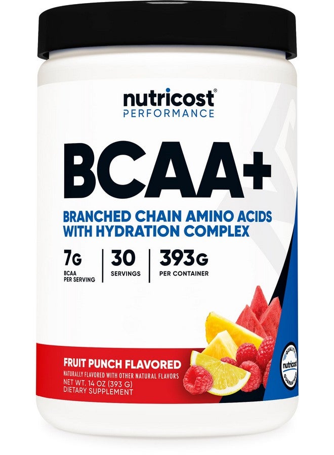 Nutricost Nutricost BCAA + Hydration Powder (Fruit Punch) 30 Servings - Branched Chain Amino Acids with Hydration Complex - Gluten-Free, Non-GMO  - Image 1