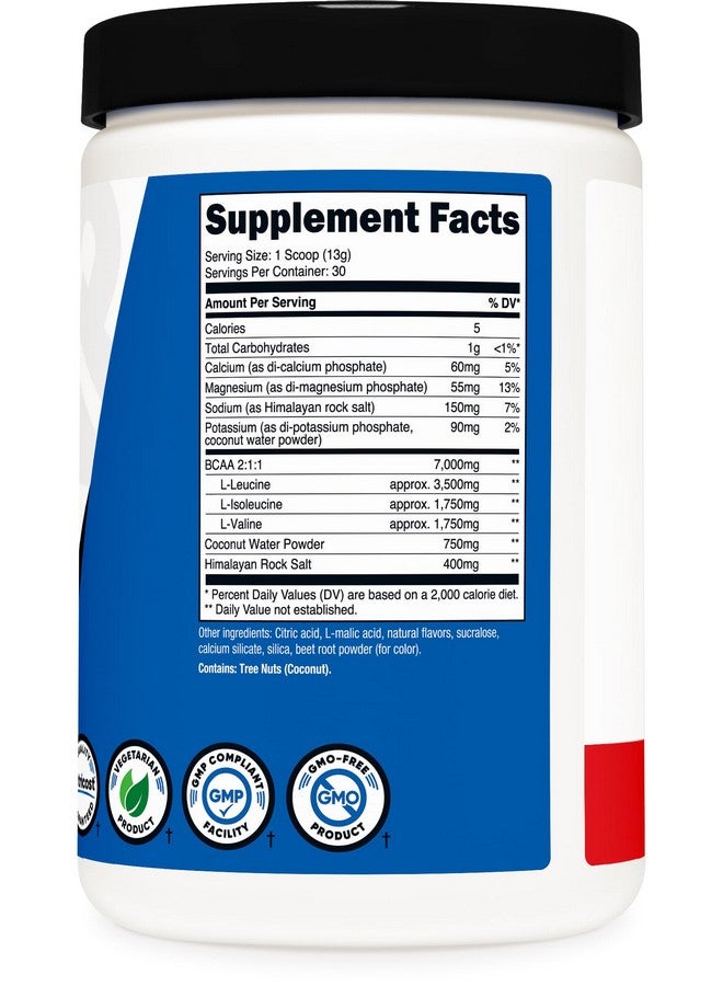 Nutricost Nutricost BCAA + Hydration Powder (Fruit Punch) 30 Servings - Branched Chain Amino Acids with Hydration Complex - Gluten-Free, Non-GMO  - Image 5