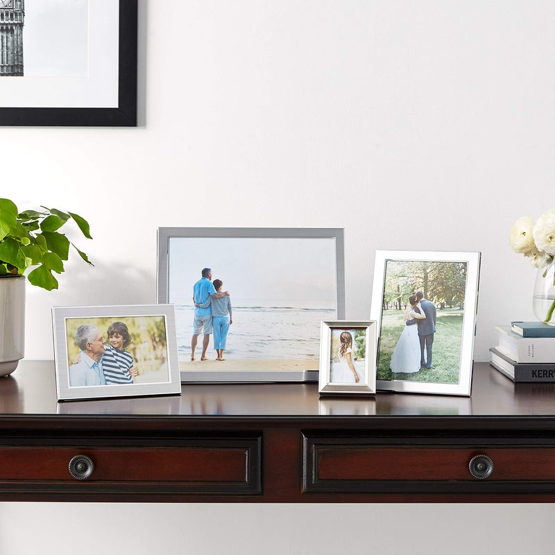 Lawrence Frames Brushed Silver 4 by 6 Metal Picture Frame - Image 2