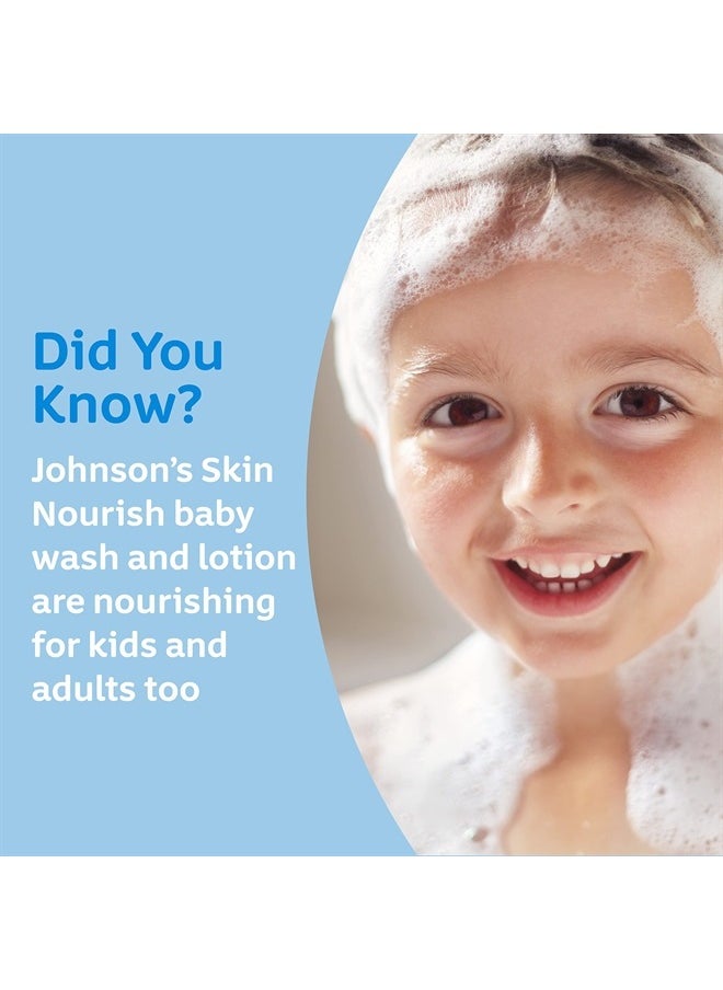 Johnson's Baby - Skin Nourishing Moisture Baby Body Wash with Aloe Scent & Vitamin E, Hypoallergenic & Tear Free Bath Wash for The Whole Family, Paraben- & Sulfate-Free, 20.3 fl. oz - Image 1