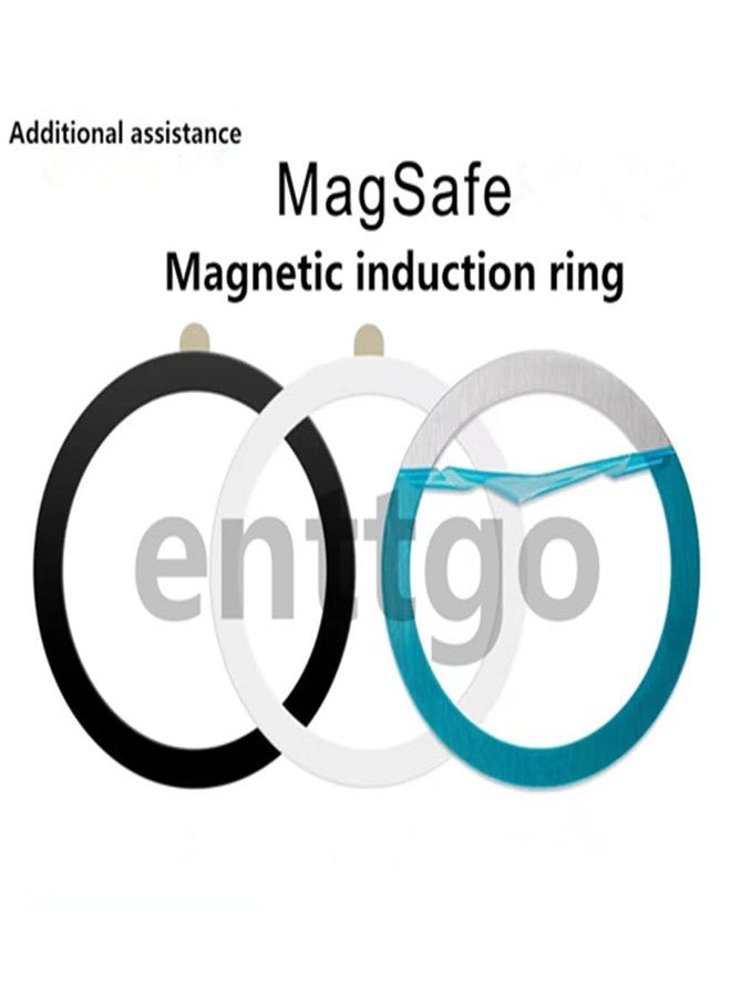 enttgo Adjustable Magnetic Phone Grip Compatible with MagSafe, Adapter Ring for Magnetic Included, Phone Holder, Wireless Charging Compatible - Pebble Pattern, Black - Image 3