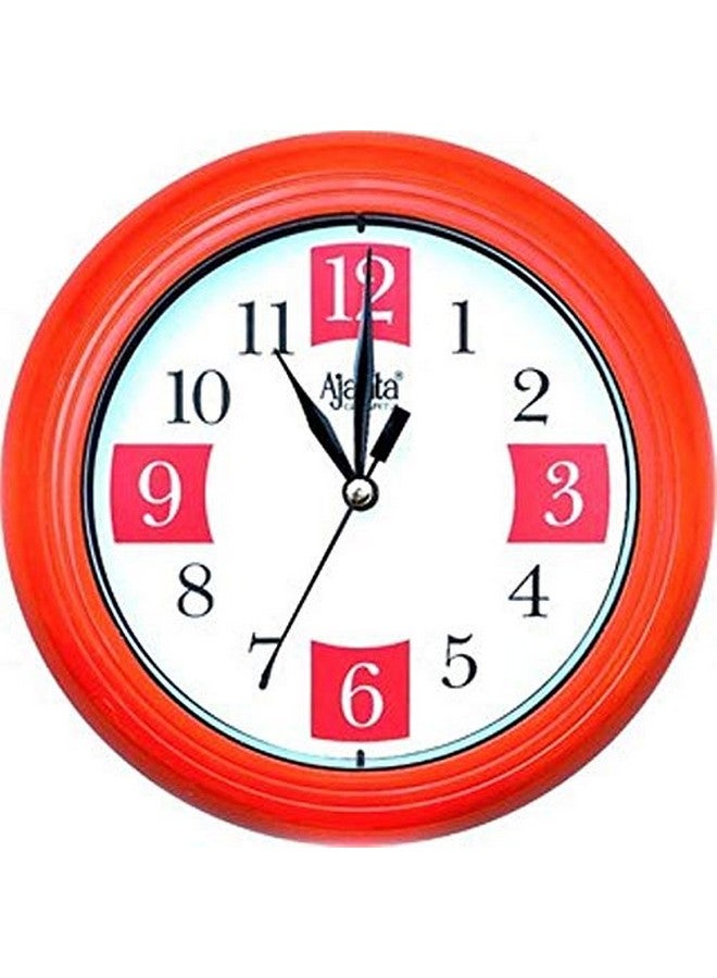 أجانتا ساعة أجانتا البلاستيكية الدائرية التناظرية (أحمر، 17.2 سم × 17.2 سم × 3.2 سم)