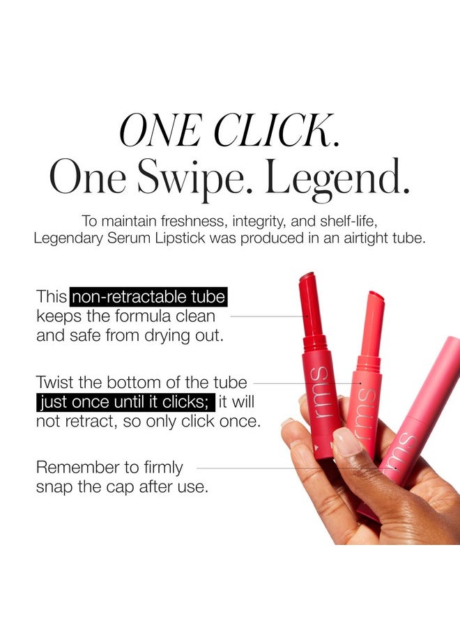 RMS Beauty RMS Beauty Legendary Serum Lipstick - Satin Finish Lip Color, Serum Lip Stain Hybrid, Long Lasting Lipstick for Women, Hydrating Lip Tint Stain  - Image 3