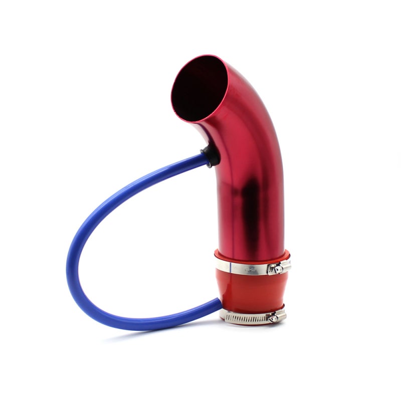 Cold Air Intake 76mm/3-Inch Red Aluminum Tube - Heat Resistant Corrosion Resistant Easy Clamp-On Installation Universal Fitment for Sedan Car Truck Vehicle Upgrade - Image 4