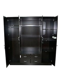 SILA SILA 4 Door Wooden Wardrobe, Cabinet,Cupboard Of Engineered Wood With 4 drawer Perfect Modern Stylish Color Wenge  - Image 2