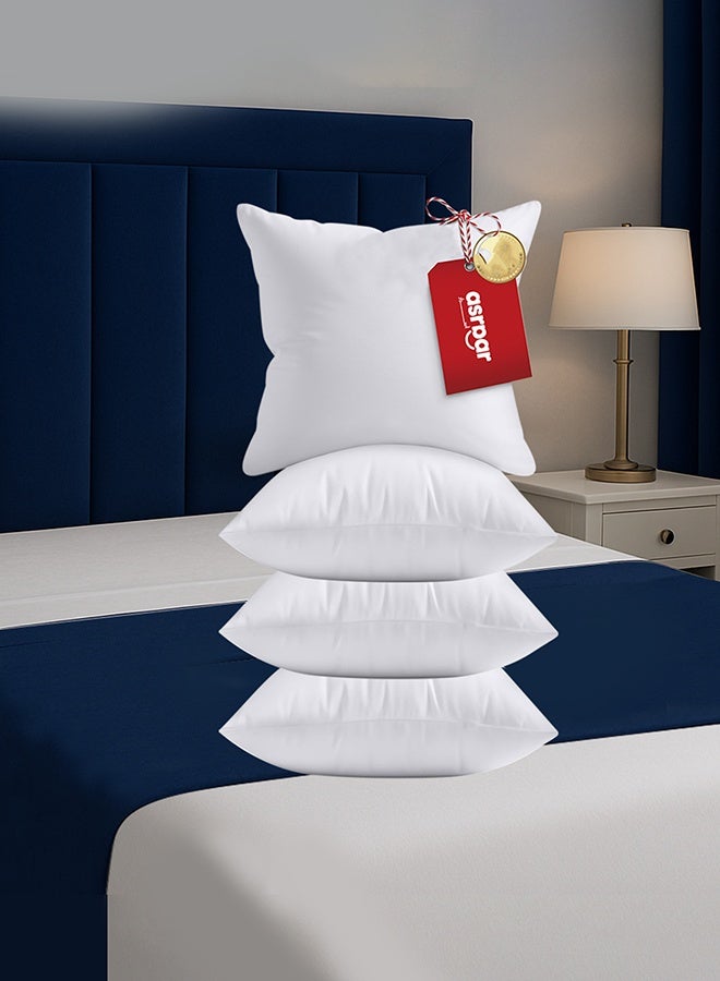 Asraar 4 Pieces | Microfiber Cushion Filler - White - 65x65 cm - Image 1