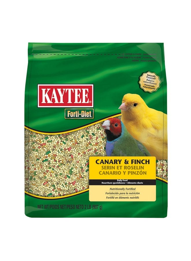 Kaytee Forti-Diet Pet Canary and Finch Bird Food, 2 lb
