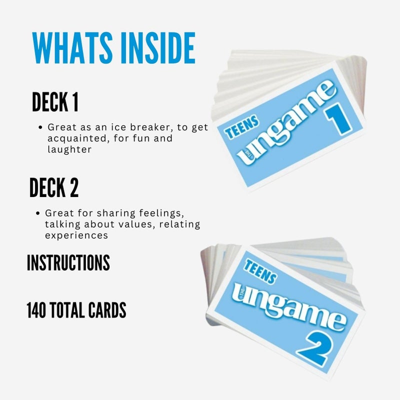 TaliCor POCKET UNGAME - Teens - non-competitive card game for teenagers to discuss, share values & experiences - break the ice and get teens to talk - Ages 12-18 - Image 5