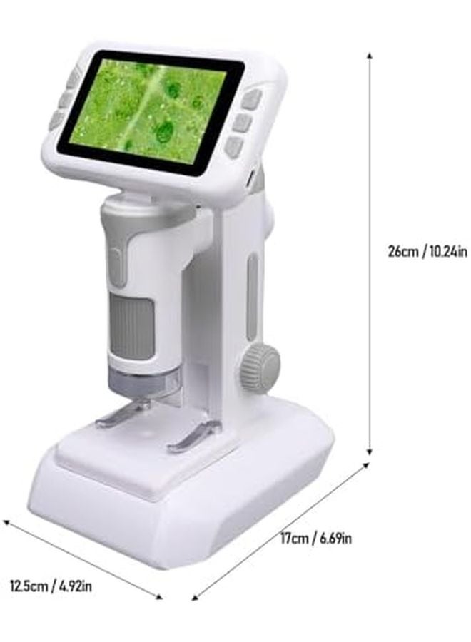 Gray Portable Digital Microscope 4 Inch 1080P HD 1600X Magnification with LED Light for Kids Education Outdoor Exploration - Image 3