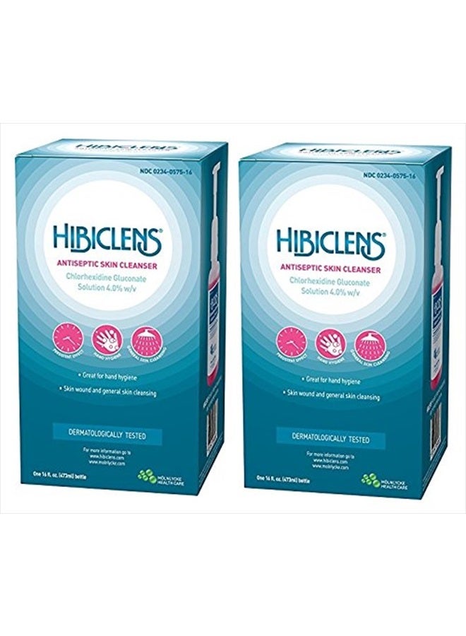 hibiclens صابون سائل مضاد للميكروبات مع مضخة رغوة، 16 أونصة سائلة (عبوة من 2) - Image 1