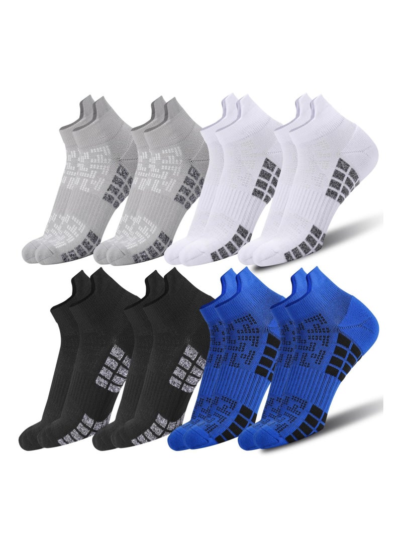KASTWAVE Ankle Athletic Running Socks Low Cut Sports Socks Cotton Cushioned Breathable Tab Socks Professional Running Socks Quick Drying Socks for Men Women(8 Pairs) - Image 1