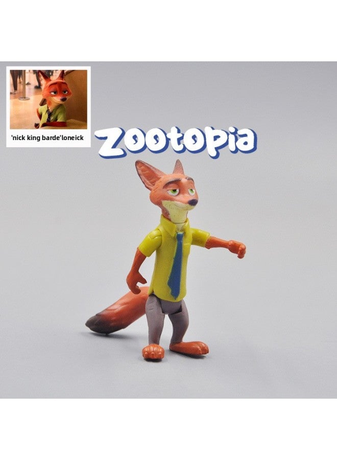 Genuine Bulk Cargo Crazy Animal City Rabbit Police Officer Judy Fox Nick Doll Doll Model Decoration-Color:Elephant Dressing Joint Movable 6.3cm - Image 4