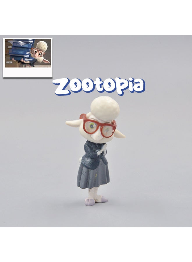 Genuine Bulk Cargo Crazy Animal City Rabbit Police Officer Judy Fox Nick Doll Doll Model Decoration-Color:Elephant Dressing Joint Movable 6.3cm - Image 5