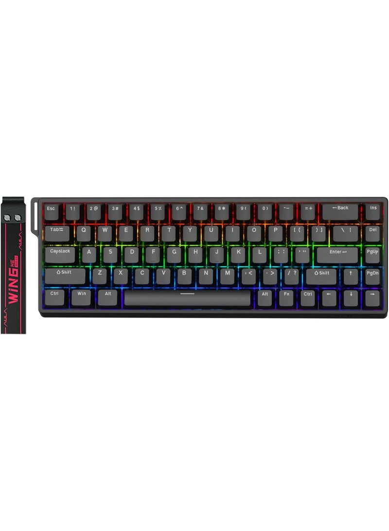 AULA WIN68 HE Magnetic Keyboard with Adjustable Actuation, Hall Effect Greywood Magnetic Switch Keyboard with 0.3ms Latency, RGB 65% Wired Compact Keyboard, 8000 Hz Polling Rate, Hot-Swap - Image 2