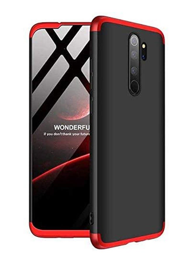 NIBEMINENT 360 Degree Full Body Coverage Protection Hard Pc 3 In 1 Detachable Protective Case Cover For Xiaomi Mi Note 8 Pro Black Red - Image 1