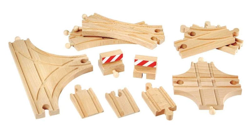 BRIO World 33307 - Advanced Expansion Pack - 11 Piece Set of Wooden Train Tracks for Kids | Train Set Expansion | Fun Learning Toy | Compatible with All Railway Toys | FSC Certified - Image 2