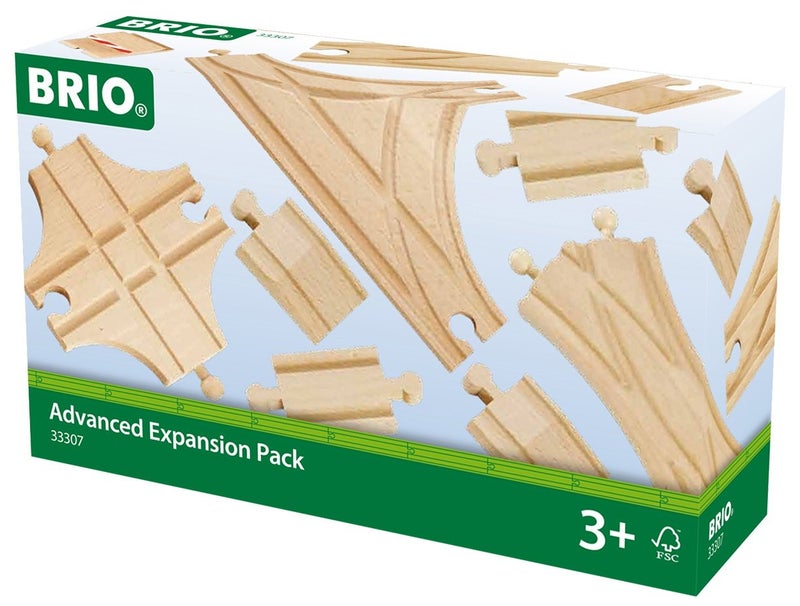 BRIO World 33307 - Advanced Expansion Pack - 11 Piece Set of Wooden Train Tracks for Kids | Train Set Expansion | Fun Learning Toy | Compatible with All Railway Toys | FSC Certified - Image 4