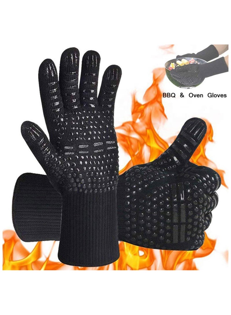 Winner Heat Resistant Glove Fireproof Black Glove Outdoor Barbecue Gloves Oven Microwave Gloves Cooking Tools（A Pair Of Gloves） - Image 5
