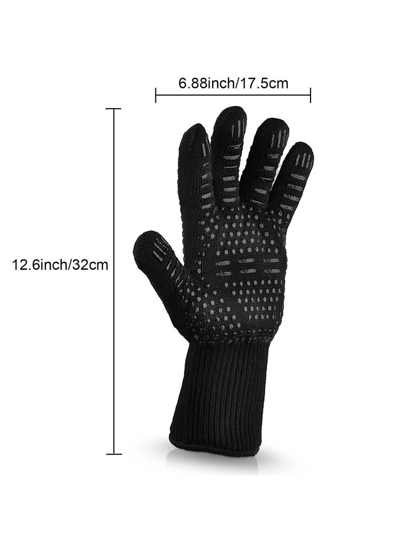 Winner Heat Resistant Glove Fireproof Black Glove Outdoor Barbecue Gloves Oven Microwave Gloves Cooking Tools（A Pair Of Gloves） - Image 4