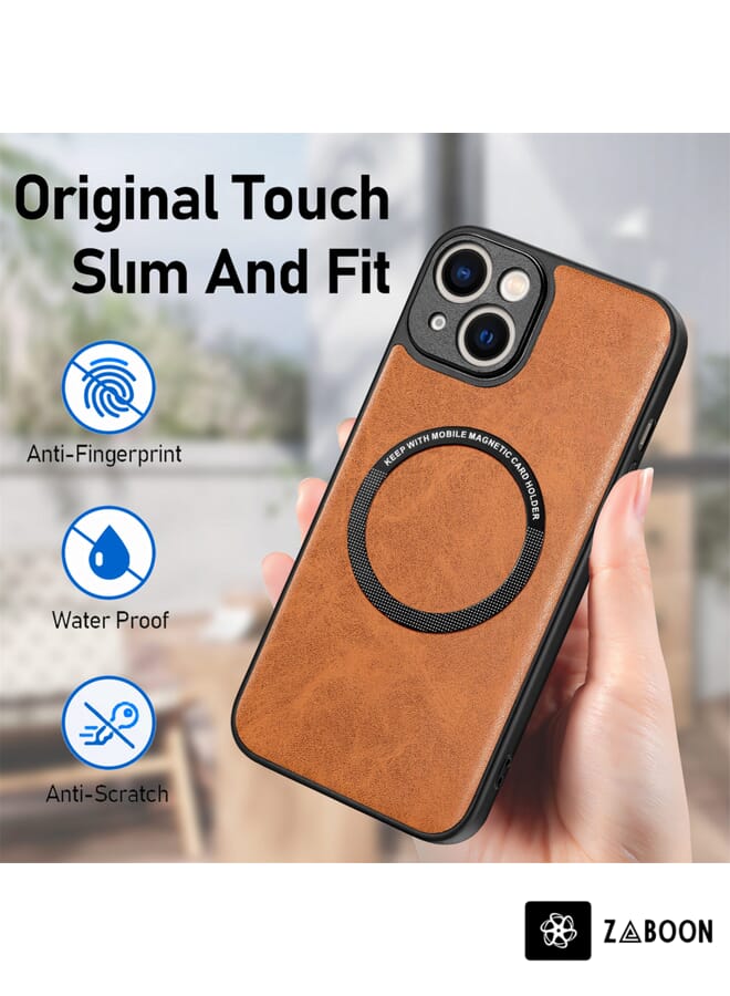 Zaboon Protective Case Cover For iPhone 14 Pro Max Solid Color Leather Skin Back Cover - Image 5